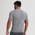 Mens Athletic Shirts Quick Dry Sports Fitted Tee Short Sleeve Moisture Wicking Gym Nylon Running Crewneck T-Shirt