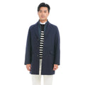 2023 Bosha MTM Custom Navy Blue Men's Overcoat 100% Woolen Winter Trench Coat Long Wool Overcoat
