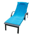 Personalized Pool Lounge Chair Cover Towel Cotton Beach Towel with Inflatable Pillow and Pocket