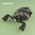[Germany Stock] Rooblinos AK Waterdrop Reel 7.2:1 Gear Ratio Left Hand Two-Speed System Line Twist Prevention River & Lake Use