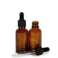 Reihey 5ml-120ml Empty Clear Glass Dropper Bottles with Screen Printing Eye Dropper Lid Aromatherapy Containers