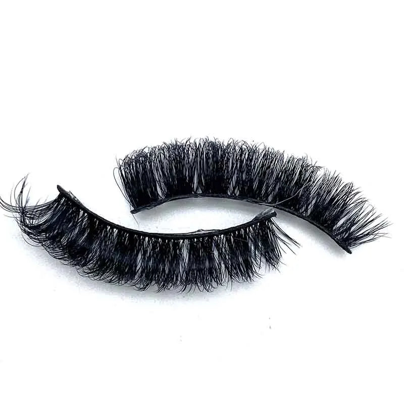 Best Quality Russian Strip Lashes DD Curl Strip Eye Lashes Natural Handmade 3D Faux Mink Lashes