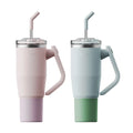 Custom 32/40oz Stainless Steel Double Wall Vacuum Tumbler with Handle Camping Eco-Friendly Travel Coffee Mug