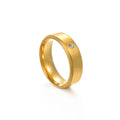 Yiwu DAICY Wholesale Hot Sale Simple Diamond Engagement Ring Stainless Steel Ring for Women Men Couple Ring