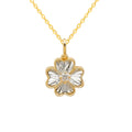Wholesale Fine Jewelry 18K AU750 Yellow Solid Gold Dancing Shinning Pendant VVS Moissanite with Claw Setting Star Rose Pattern