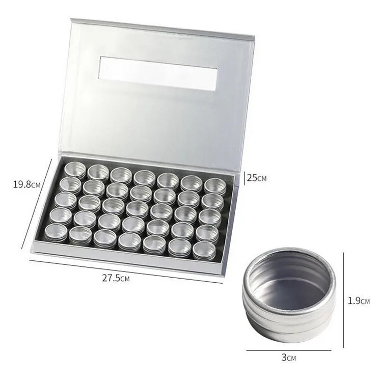Hot Selling 35 Grids Nail Jewelry Storage Box clear Round Bottle Tooth Gem Decoration case Nail Art Display Storage case Box