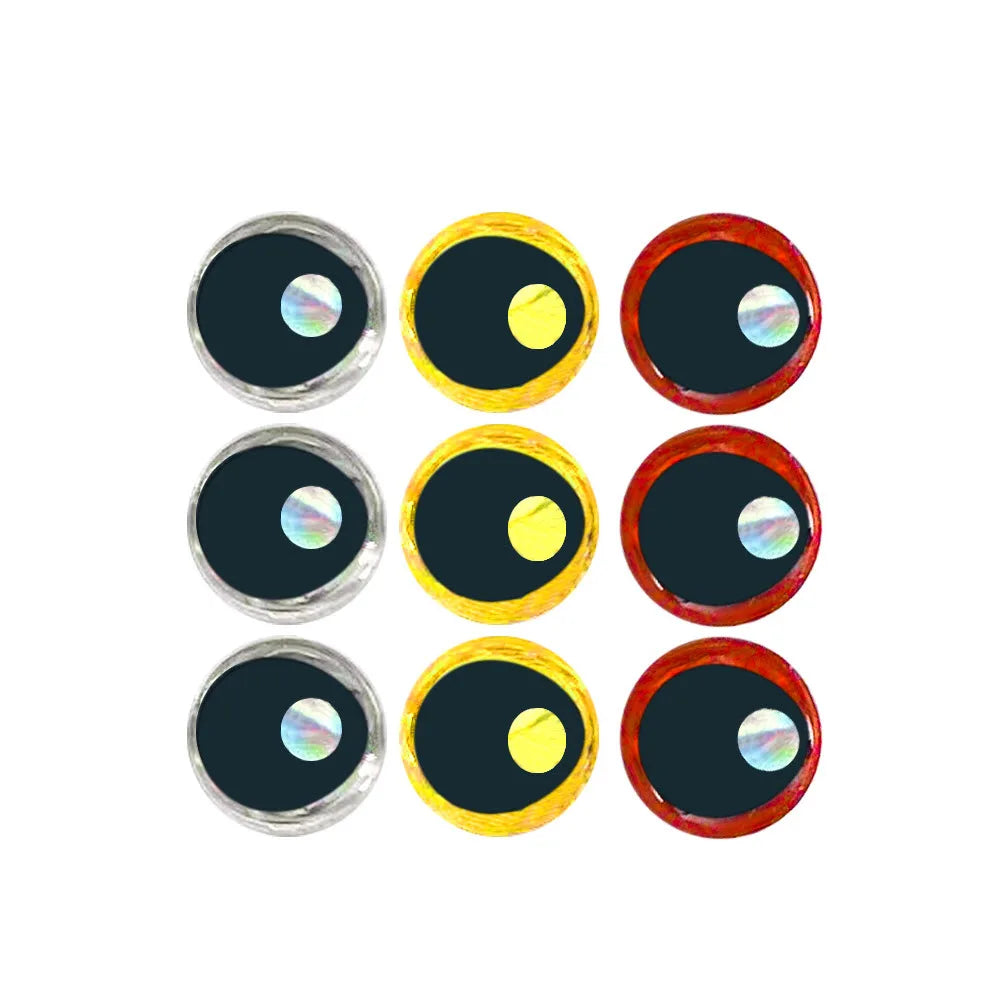 Unpainted Lure Eyes Sticker 3mm-6mm Realistic Artificial Fishing Eyes for DIY Making Jigs Crafts