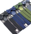 Custom Men's Adult 3.5cm Suspenders Suit Trousers Shirt Clip Suspenders Fat Elastic Non-slip Clips