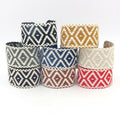 Exaggerated Jewelry Colorful Geometric Jacquard Webbing Wide Bracelet for Women