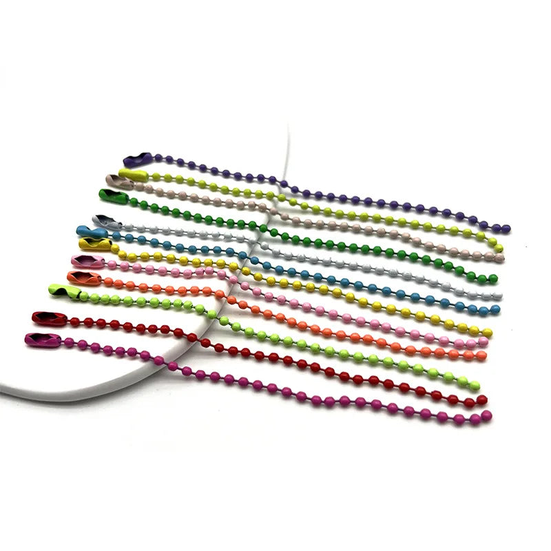 AA00157  With Colorful Spray Paint Ball Bead Chain for DIY Jewelry Accessories