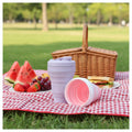 New Style Modern Luxury Foldable High Temperature and Dust Proof Edible Grade Leak-Proof BPA Free Silicone Cup with Lid