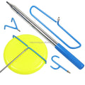Xinxing Disc Golf Ball Retriever 3 Pack 16ft Stainless Steel Telescopic Pole Adjustable Height Portable Lightweight for Outdoor