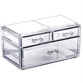 OWNSWING Clear Makeup Organizers Stackable Acrylic Drawers Suitable for Office Plastic Storage Containers