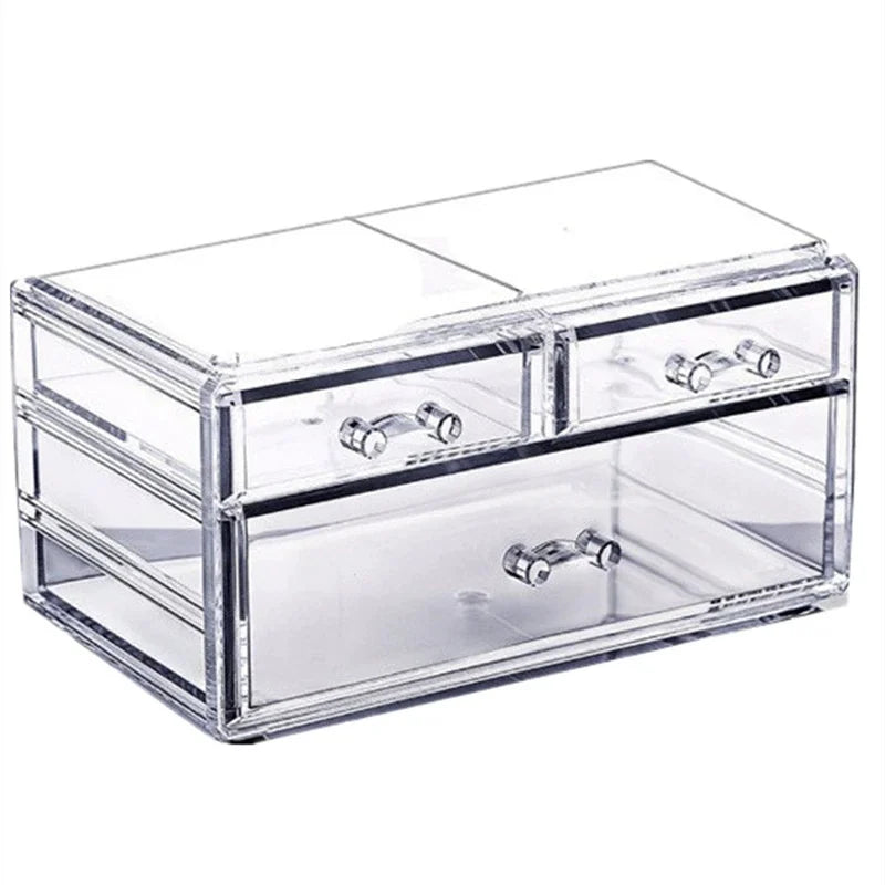 OWNSWING Clear Makeup Organizers Stackable Acrylic Drawers Suitable for Office Plastic Storage Containers
