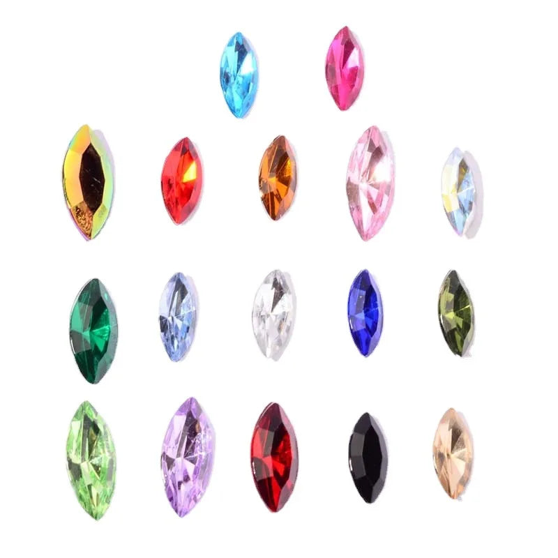 Clothing Accessories Hand Sewn Acrylic Loose Rhinestones Claw Drill with 9 Facets Hot-Fix Flat Cut Surface for Wholesale