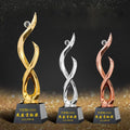 Gold Silver Bronze Resin with Crystal Ball Trophy Awards MH-J0422