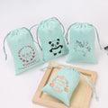 Luxury 9*12 cm Velvet Suede Jewelry Pouch Personalized Logo Drawstring Bag for Necklaces & Bracelets Custom Jewelry Container