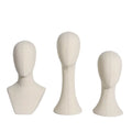Window Props Covered Head Mannequins Hair Model Fiberglass Women Customized Wig Display Dummy Head Form Stand Long Neck Cotton