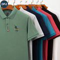 Premium Men's Short Sleeve Cotton Golf  Shirts 100% Customizable Embroidered Button Tshirts for Summer Work Quick Dry