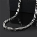 Popular Double Linked 4 Side Polished Stainless Steel Thick Cuban Chain Necklace