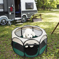 Single Door Pet Playpen Foldable and Rollable Mesh Fabric Oxford Material Portable with Zipper Closure