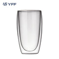 2024 Transparent Double Wall Borosilicate Glass Cup Unbreakable Glass Cups for Tea and Julice