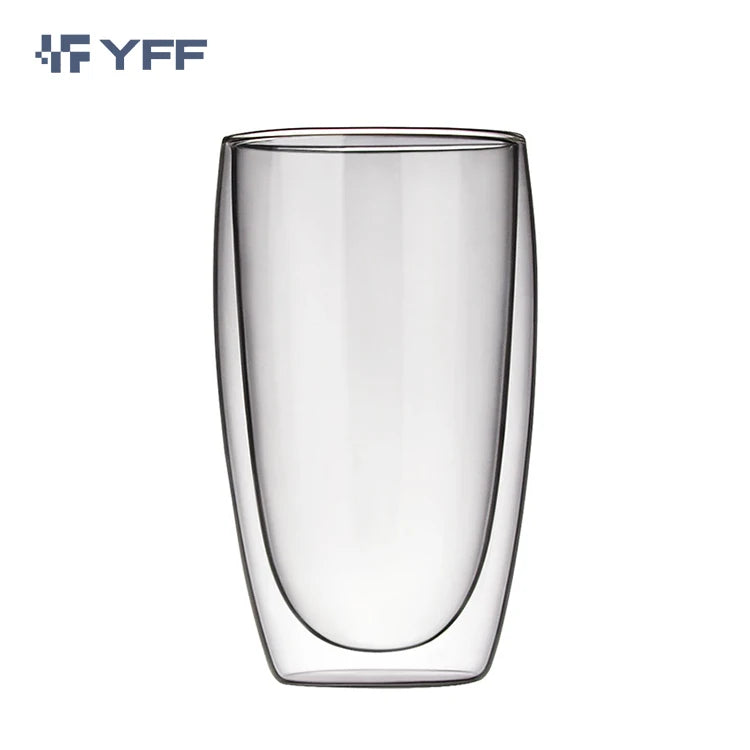 2024 Transparent Double Wall Borosilicate Glass Cup Unbreakable Glass Cups for Tea and Julice