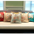 European Luxury Jacquard Cushion Covers Hotsales Geometric Decorative Pillows for Home Hotel Stain Resistant Pillow Stitched