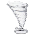 370ml Retro INS Style PC Ice Cream Cup Restaurant Dessert Cold Drinks Cup Thickened Unbreakable High-foot Pudding Wavy Cup