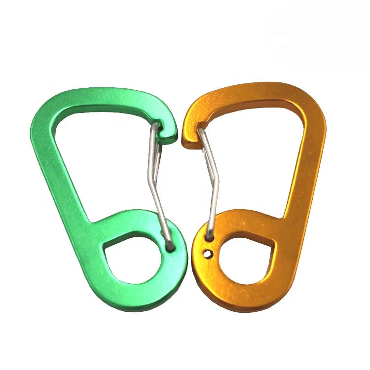 Custom Color Mini 2.5" Aluminium Carabiner Clip with Hole Aluminium Alloy Wire Gate Carabiner