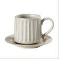 Hot Selling Wholesale Cafe bar Home Restaurant Kitchen Big Capacity Cream Ceramic 310 ml Coffee Cup and Saucer Coffee Cup