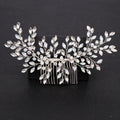 Factory Wholesale Silver Color Pearl Crystal Wedding  Hair Accessories for Bridal Flower Hair Combs Headpiece Women