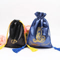 Custom Logo Luxury Satin Drawstring Jewelry Pouch Soft Eco-Friendly Custom Color Packaging Hair Dust Bags Promotional Gifts