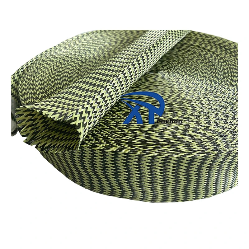 Original Factory High Modulus Kevlars Aramid Knit Carbon Fiber Braided Sleeving60mm