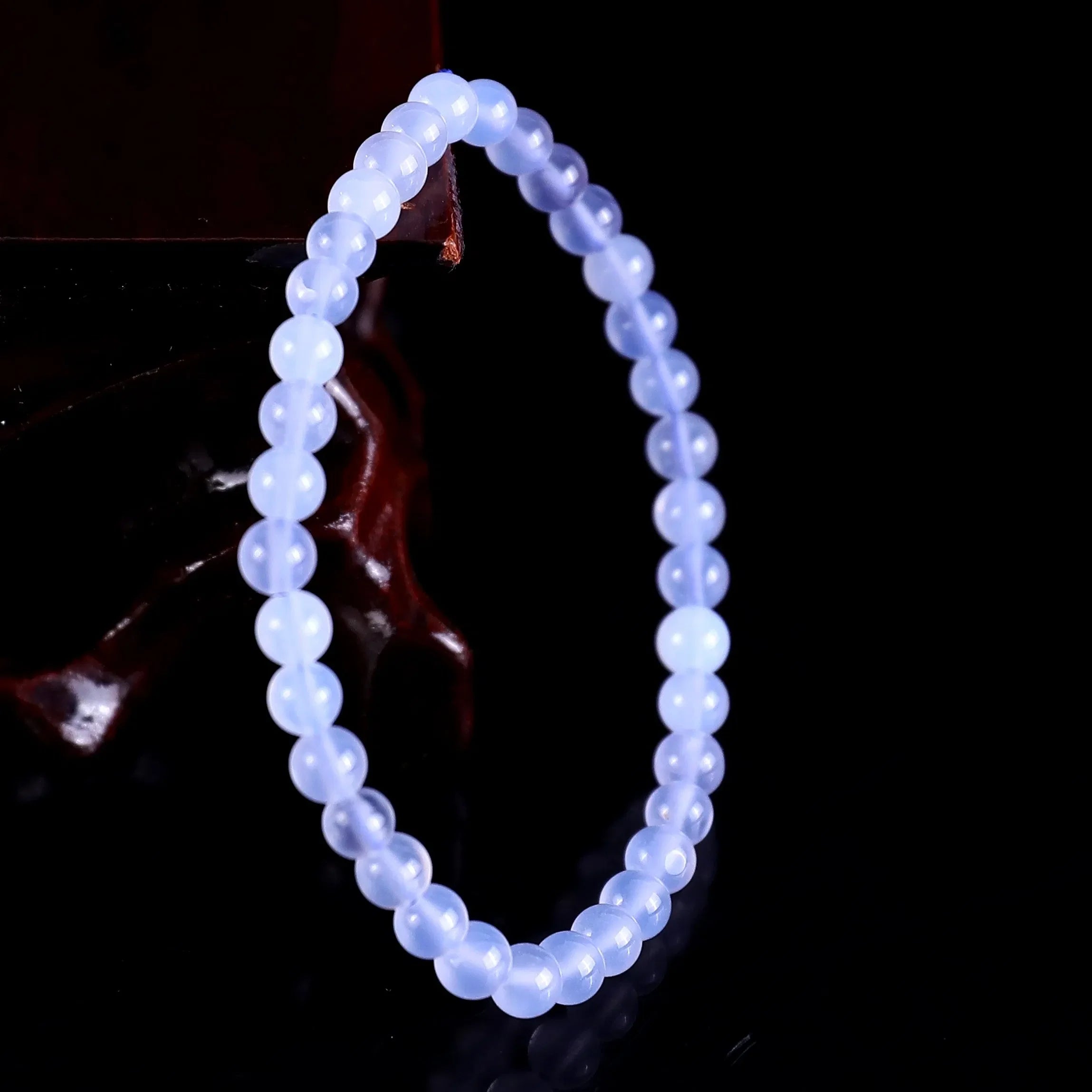 Wholesale Trendy 4mm Ball Shape Beads Semi-Gemstone Zinc Alloy Bracelet Healing Energy Handcrafted Buddhism Unisex Gift