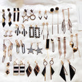 Korean Custom Geometric Triangle Tassel Drop Earrings for Women Fashion Titanium Rose Gold 316L Stainless Steel Jewelry