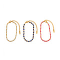 2023 Summer Fashion 18K Gold Plated Stainless Steel Beaded Bracelet with Cut Glass Bead for Gift