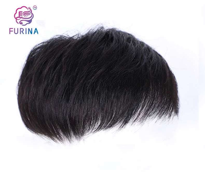 A Variety of Choices Fashion Trend Handsome Transparent Lace Toupee Tape Adhesive Human Hair for the Men
