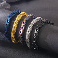 New Fashion Steel Titanium Gold Silver V-shaped Chain Bracelet Stainless Steel Chain Men's Boutique Fashion Bracelet