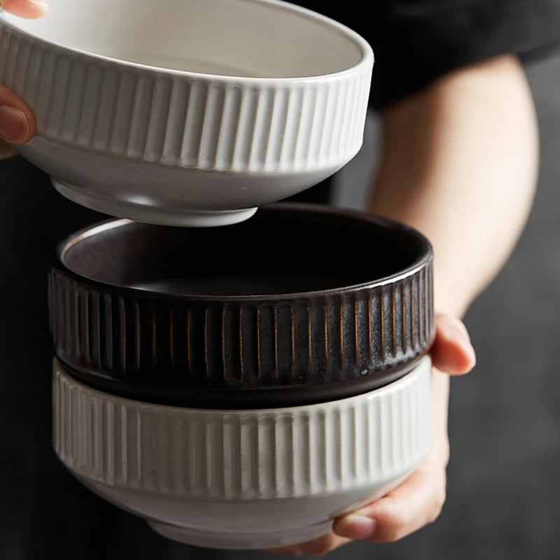 2023 5" Porcelain Stackable Eco-Friendly Ceramic Bowls Modern Nordic Speckled Crockery for Restaurants Hotels Parties Wholesale
