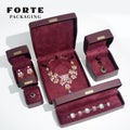 FORTE Leather Jewelry Box Custom Logo Necklace Ring Gift Box Luxury Jewelry Packaging