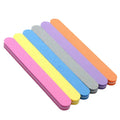 Double Sided 100/180 Grit Nail Files Colorful Straight Sponge Nails Art File Buffer Nails Accessories Manicure Supplies