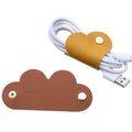 Cute Cartoon Leather Cable Winder Tie Earphone Cord Winder Cable Management Cord Organizer Charger