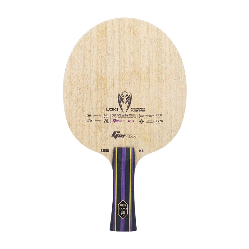 Loki K3 Professional Table Tennis Bat Bottom Plate Fast Attack Table Tennis Blade With High Quality Nano Carbon