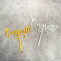 Congrats Script Cake Flag Congratulations Acrylic Cake Toppers for Graduation Cake Decoration Grad Party Supplies