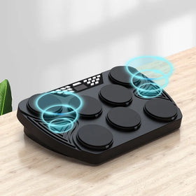 Konix New Product Digital Drum with Smart Light Built-in Battery Electronic Velocity-sensitive Drum Pad