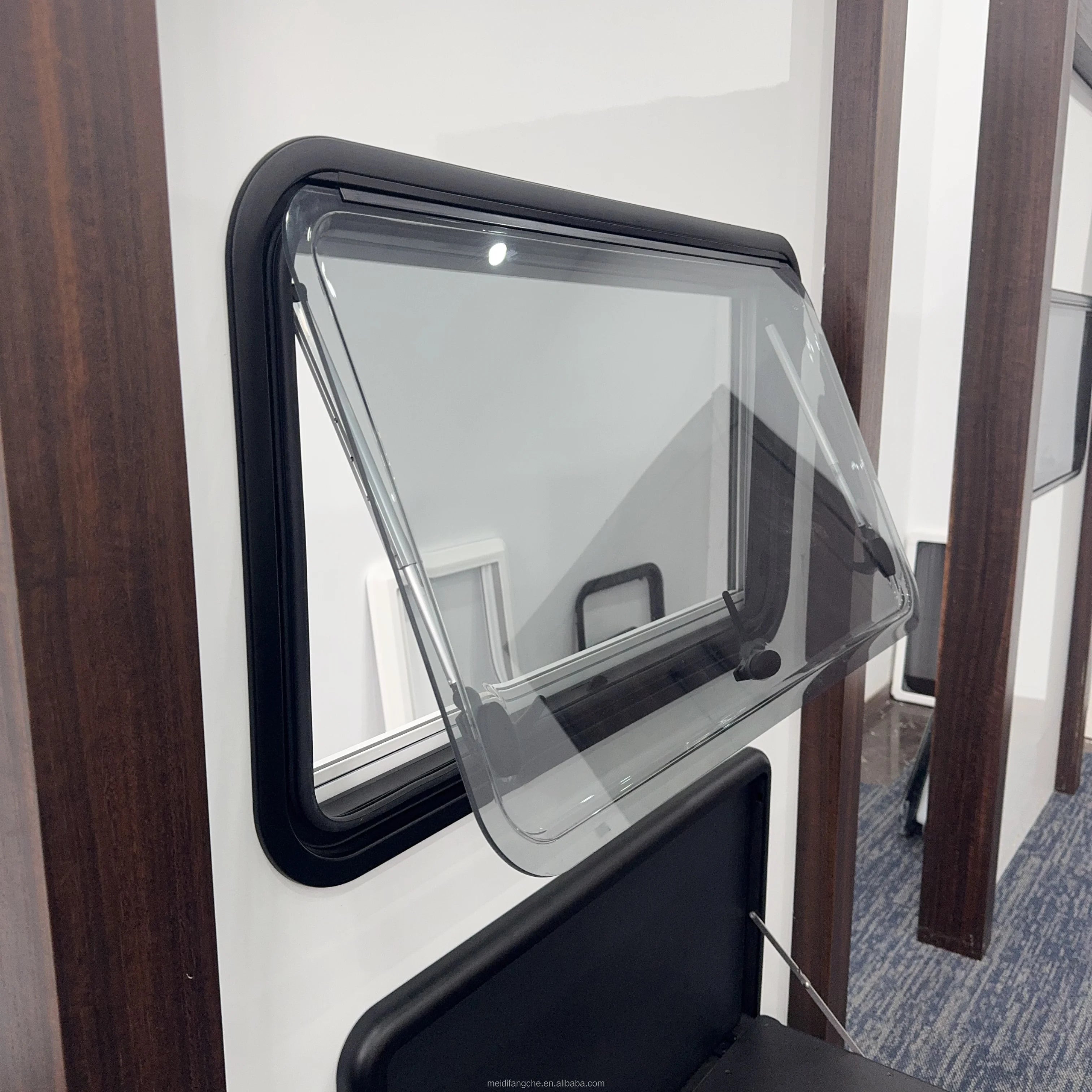 Meidi Square Corner RV Aluminum Alloy Frame Extrapolation Window Double Layer UV-Resistant Acrylic Glass Car Covers