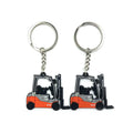 2022 Hot Sale Factory Direct Sales PVC Rubber Car logo Keychain Wholesale 2D Toy Forklift Keychain Soft Keyring