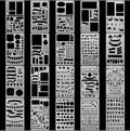 A6 Plastic Drawing Stencils Painting Template Ruler-Drawing Kits-Arts and Crafts for Notebook Diary DIY Scrapbook Photo Album