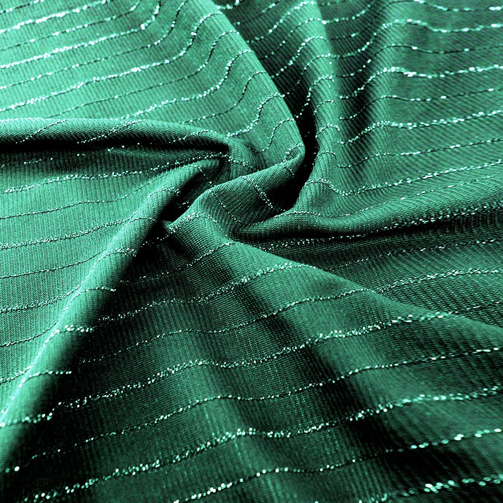 Wholesale 4 Way Stretch Quick-Dry 76%nylon+21%spandex+3%lurex Black and Silver Plain Lame Fabric for Swimwear & Dress